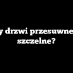Czy drzwi przesuwne są szczelne?
