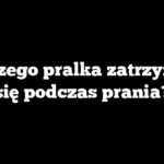 Dlaczego pralka zatrzymuje się podczas prania?