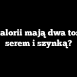 Ile kalorii mają dwa tosty z serem i szynką?