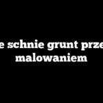 Ile schnie grunt przed malowaniem