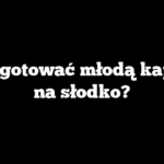 Jak ugotować młodą kapustę na słodko?