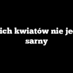 Jakich kwiatów nie jedzą sarny